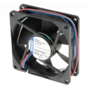 ebm-papst 8400 N Series Axial Fan, 24V DC, 2W Power, 3100 RPM, 69 m³/h Airflow, IP20, 80x80x25 mm IP20