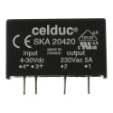 Celduc SK Series Solid State Relay PCB Mount, 4 A Load, 275 V AC Load, 30 V DC Control SKA20420