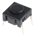 MEC IP67 Black Round Tactile Switch SPST 50mA 24V DC PCB Mount 