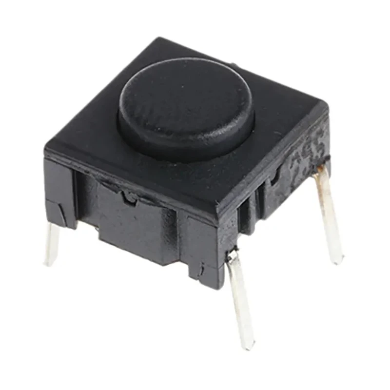 MEC IP67 Black Round Tactile Switch SPST 50mA 24V DC PCB Mount 