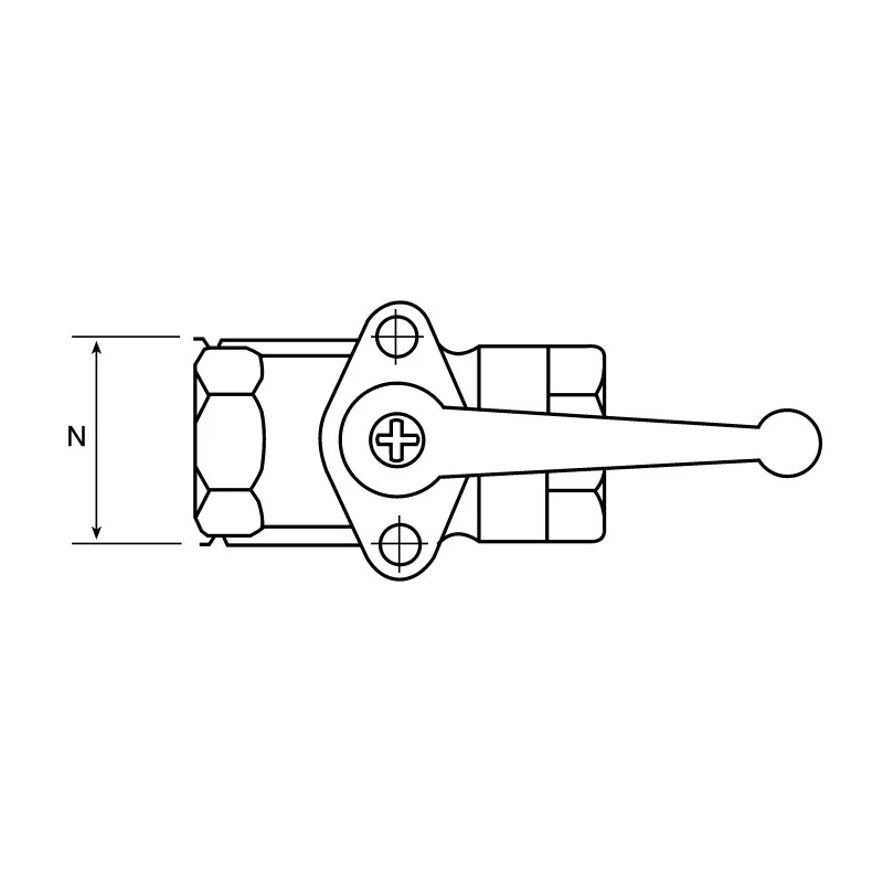 Legris Brass Threaded 2-Way BSPP Ball Valve Model 6402 20 27, Zinc Alloy Handle, France Origin