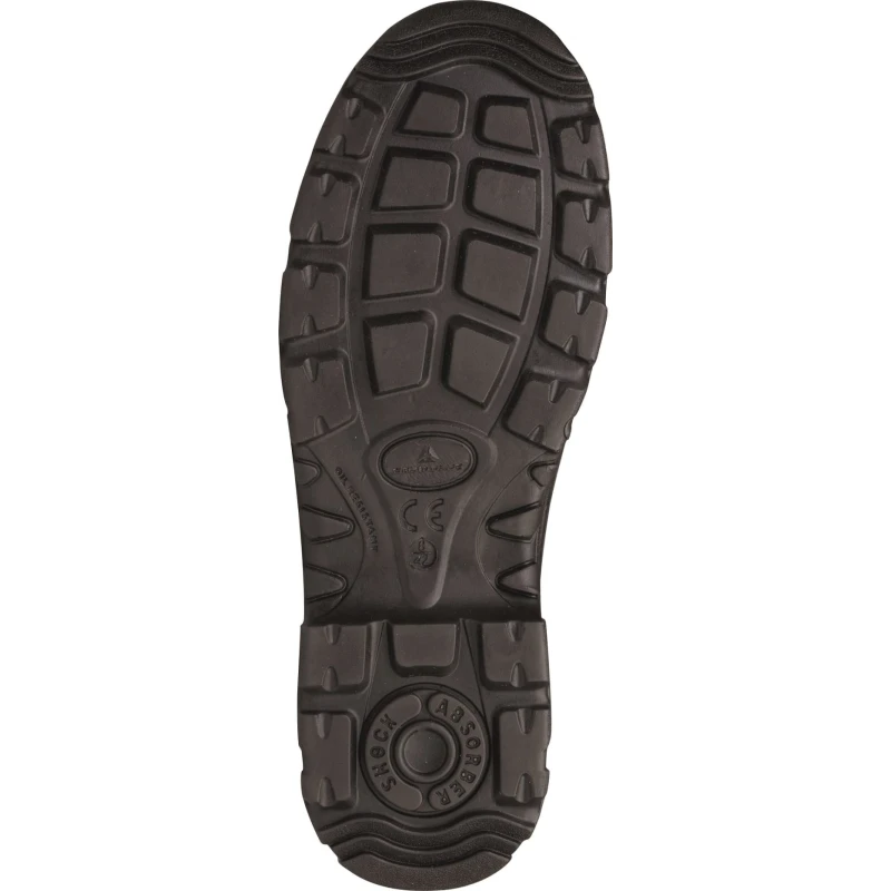 Delta Plus Black Leather Men's Safety Boots with Stainless Steel Toe Cap S3 SRC, EU Size 39 SAMYS3NO39