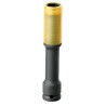 Facom 19 mm 1/2 in Drive 6 Point Impact Socket Chrome Molybdenum Steel Teflon Finish 150mm Length NSI.19EL