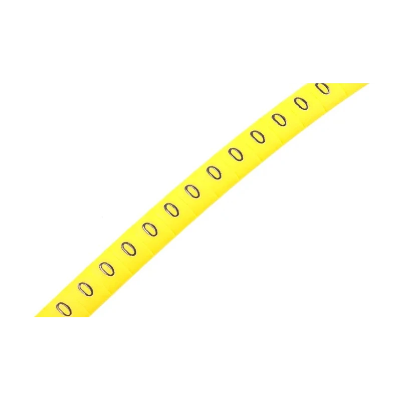 HellermannTyton Ovalgrip Slide-On Pre-Printed Cable Marker Black Legend Yellow Marker 3.6mm Max Cable, 1.7mm Min 901-10133