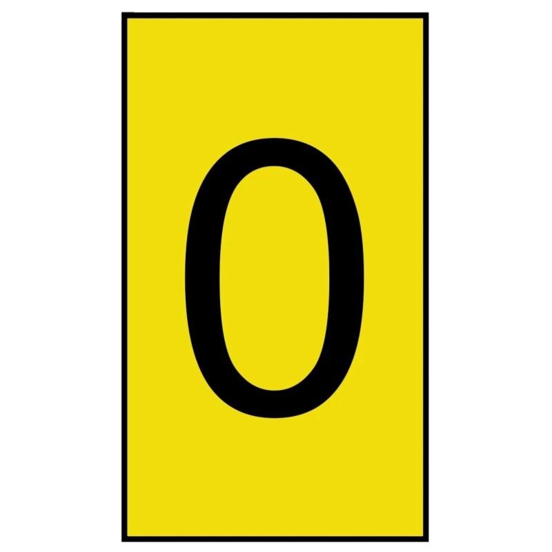 HellermannTyton Ovalgrip Slide-On Pre-Printed Cable Marker Black Legend Yellow Marker 3.6mm Max Cable, 1.7mm Min 901-10133