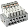 SMC Pneumatic Manifold 6 Station Push-In Port 5mm Aluminium Alloy Body SS5Y3