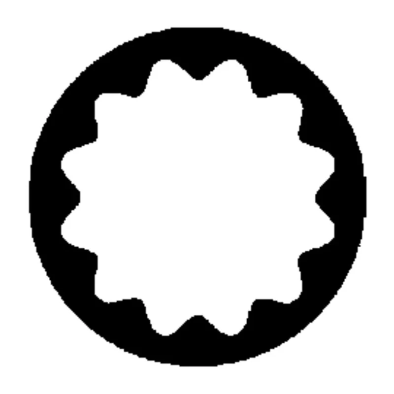 Facom 1/2 in Drive 22 mm 12 Point Square Chrome Vanadium Steel Socket S.22LA