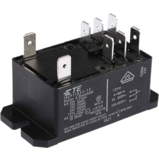 TE Connectivity Flange Power Relay, 12V DC Coil, 30A Switching Current, DPDT, Quick Connect T92P11D22-12 5-1393211-3