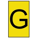 HellermannTyton Pre-Printed Ovalgrip Slide-On Cable Marker Black Legend "G", Fits 1.7 mm to 3.6 mm Cables 901-10151