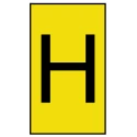 HellermannTyton Ovalgrip Slide-On Cable Marker, Pre-Printed Legend H, Yellow Marker, Black Legend, For 1.7 mm to 901-10152