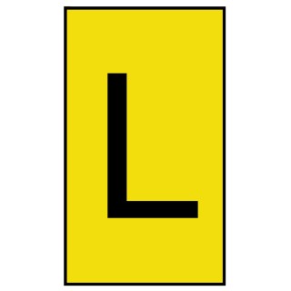 HellermannTyton Ovalgrip Slide-On Cable Marker, Pre-Printed "L", Yellow Polyolefin Material, Fits 1.7 mm to 3.6 mm 901-10156