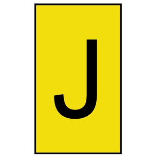 HellermannTyton Ovalgrip Slide-On Cable Marker, Black, Pre-printed "J", Fits Cable Diameter 1.7 mm to 3.6 mm 901-10154