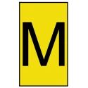 HellermannTyton Ovalgrip Slide-On Cable Marker Pre-Printed 'M' Black Legend Yellow Marker for 1.7 mm to 3.6 mm 901-10157