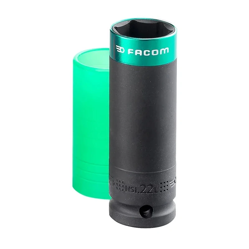 Facom 22 mm 6 Point 1/2 in Drive Impact Socket, 210mm Length NSI.22L