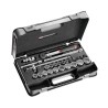 Facom 26-Piece 1/2 in 12 Point Socket Set with Ratchet, Extensions, Joint, Sliding Handle S.161-4P12