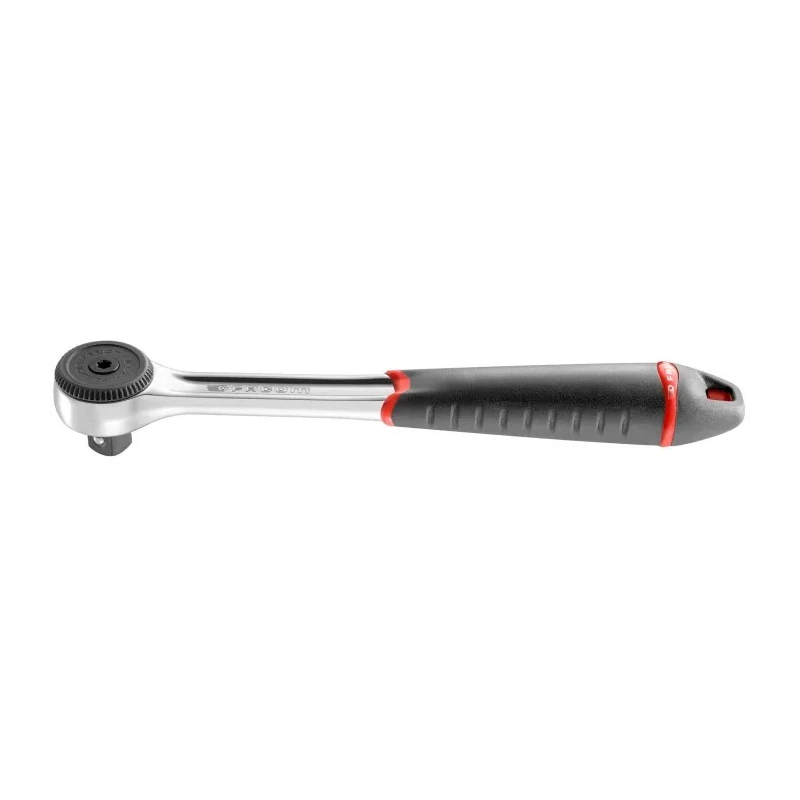 Facom 12.7 mm Ratchet with Bi-Material Elastomer Handle, Chrome Vanadium Steel, Compact Head, 260mm Length S.161B