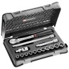 Facom 15-Piece 1/2 in 6 Point Socket Set Chrome Vanadium Steel Bright Chrome Finish SL.161-1P6U