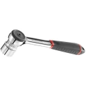 Facom 12.7 mm Ratchet with Bi-Material Elastomer Handle, Chrome Vanadium Steel, Compact Head, 260mm Length S.161B