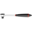 Facom 12.7 mm Ratchet with Bi-Material Elastomer Handle, Chrome Vanadium Steel, Compact Head, 260mm Length S.161B