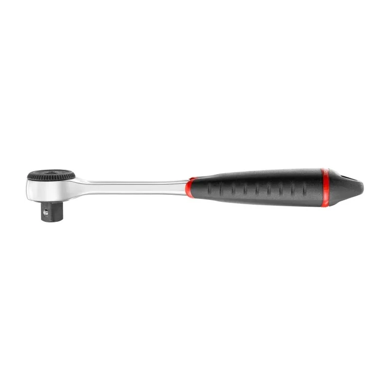 Facom 12.7 mm Ratchet with Bi-Material Elastomer Handle, Chrome Vanadium Steel, Compact Head, 260mm Length S.161B
