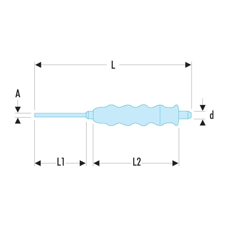 Facom 1-Piece Centre Punch with 8mm Shank and 185mm Overall Length 247.G8