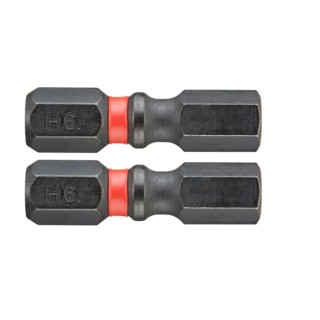 Facom Hex Screwdriver Bit Set, 25 mm Drive, 6 mm Hex Tip, 47.5 mm Overall Length, 2-Piece ENH.106