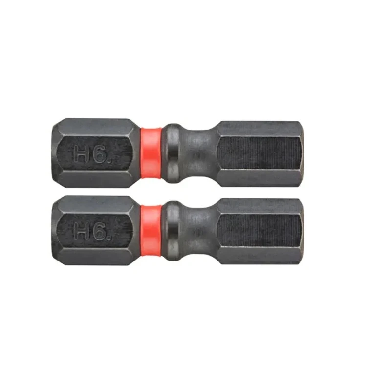 Facom Hex Screwdriver Bit Set, 25 mm Drive, 6 mm Hex Tip, 47.5 mm Overall Length, 2-Piece ENH.106
