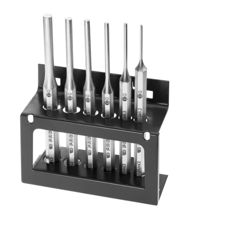 Facom 6-Piece Punch Set 190mm Overall Length, Impact Tools Set 248.JS6