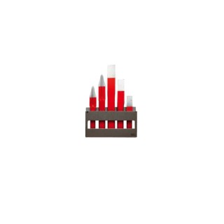 Facom Chisel Set Burin Extra-Plat Avec Protection, Sizes 15, 18, 20, 22, 25 mm 263.265JS5