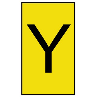 HellermannTyton Ovalgrip Slide-On Cable Marker Black Pre-printed "Y" Suitable for 1.7 mm to 3.6 mm Cable Diameter 901-10169