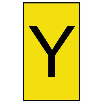 HellermannTyton Ovalgrip Slide-On Cable Marker Black Pre-printed "Y" Suitable for 1.7 mm to 3.6 mm Cable Diameter 901-10169