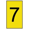 HellermannTyton Ovalgrip Slide-On Cable Marker, Black Legend "7", Fits 2.5 mm to 6 mm Cable Diameter, Yellow 901-10178
