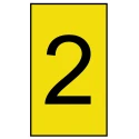 HellermannTyton Ovalgrip Slide-On Cable Marker, Black, Pre-Printed "2", Fits 2.5-6 mm Cable Diameter, Polyolefin 901-10173