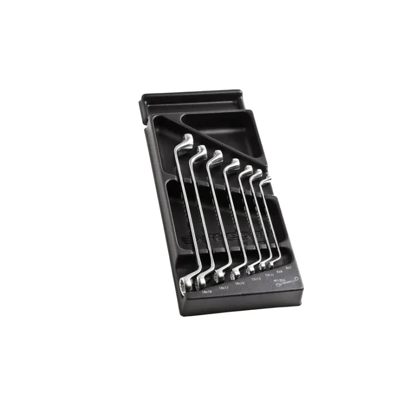 Facom 3-Piece Ring Spanner Set, Sizes 21 x 23 mm, 22 x 24 mm, 26 x 28 mm MOD.55-2