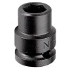 Facom 14 mm 12.7 mm Drive Standard Impact Socket, Chrome Molybdenum Steel, 38mm Length NS.14A