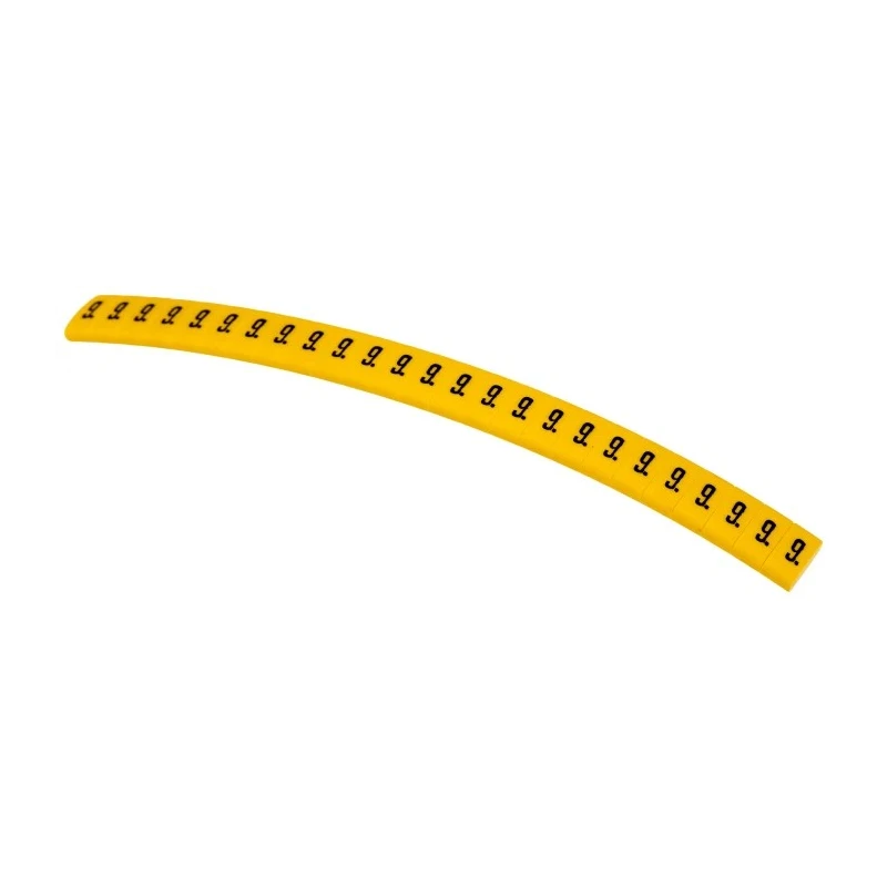 HellermannTyton Ovalgrip Slide-On Cable Marker, Black, Pre-printed "9", for 2.5 to 6mm Cable Diameter, Polyolefin 901-10180