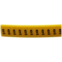 HellermannTyton Ovalgrip Slide-On Cable Marker, Black, Pre-printed "9", for 2.5 to 6mm Cable Diameter, Polyolefin 901-10180