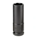 Facom 32 mm 1/2 in Drive Long-Reach Metric Thin-Wall 6 Point Impact Socket, 85mm Length NSB.32