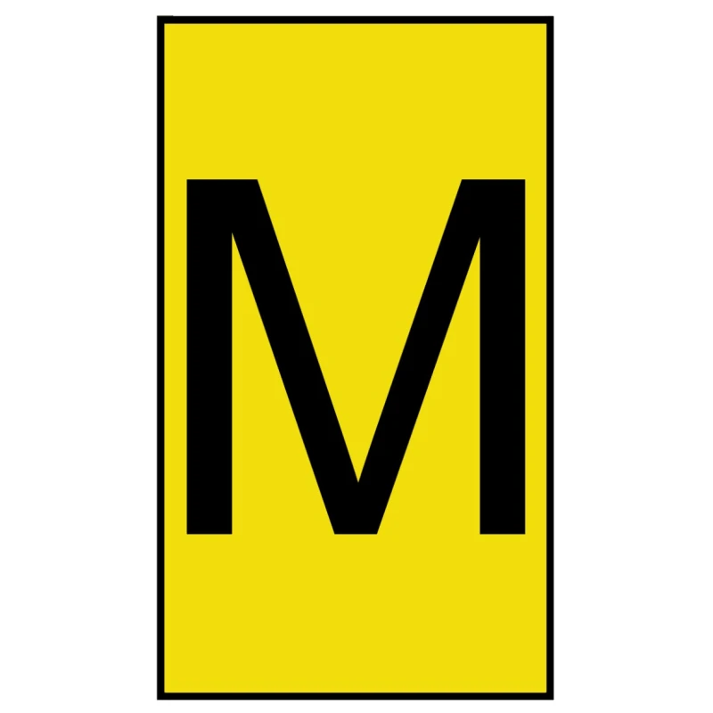 HellermannTyton Ovalgrip Slide-On Cable Marker Black Pre-Printed 'M' 2.5mm to 6mm Cable Diameter 901-10195