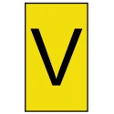 HellermannTyton Ovalgrip Slide-On Cable Marker Black Pre-printed "V" 6 mm Cable Diameter 2.5 mm Minimum Cable 901-10203
