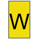 HellermannTyton Ovalgrip Slide-On Cable Marker, Black Legend, Pre-Printed "W", Fits 2.5 to 6 mm Cable, Yellow 901-10204