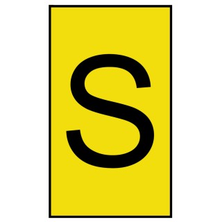 HellermannTyton Ovalgrip Slide-On Cable Marker Pre-Printed "S" 6 mm Maximum Cable Diameter, 2.5 mm Minimum Cable 901-10200