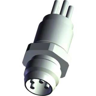 TE Connectivity Industrial Circular Connector M8 4 Contacts Rear Mount Plug Male Threaded IP67 T4070014041-001