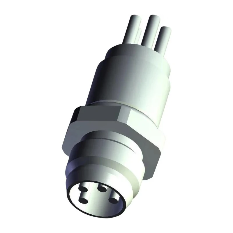 TE Connectivity Industrial Circular Connector M8 4 Contacts Rear Mount Plug Male Threaded IP67 T4070014041-001