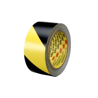 3M Black, Yellow, White Vinyl Safety Stripe Hazard Tape 51mm x 33m, 0.14mm Thickness Pre-printed 3M 5702 51mmx33m