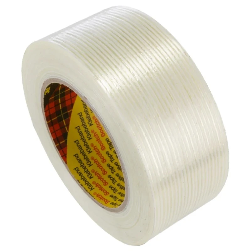 3M Transparent Scotch TM Filament Tape 50mm x 50m Rubber Resin Adhesive 0.12mm Thickness 3M 8956 50mmw50m