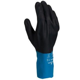 Showa Black Cotton Work Gloves Size 10 Latex Neoprene Coating Chemical Resistant BSTCHMS4