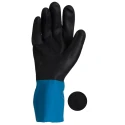 Showa Black Cotton Work Gloves Size 10 Latex Neoprene Coating Chemical Resistant BSTCHMS4