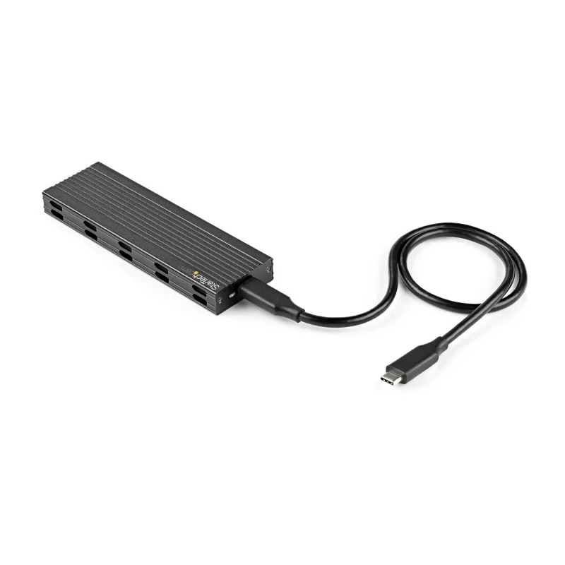 StarTech.com 0.87 in M.2 SATA SSD Hard Drive Enclosure USB C 10Gbps Plastic Aluminium Black SM2E1BMU31C