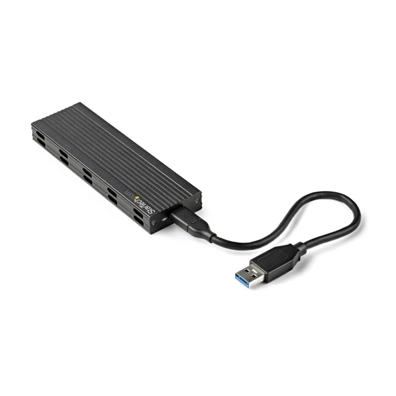 StarTech.com 0.87 in M.2 SATA SSD Hard Drive Enclosure USB C 10Gbps Plastic Aluminium Black SM2E1BMU31C